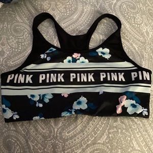 Victoria’s Secret PINK sports bra, floral, size L